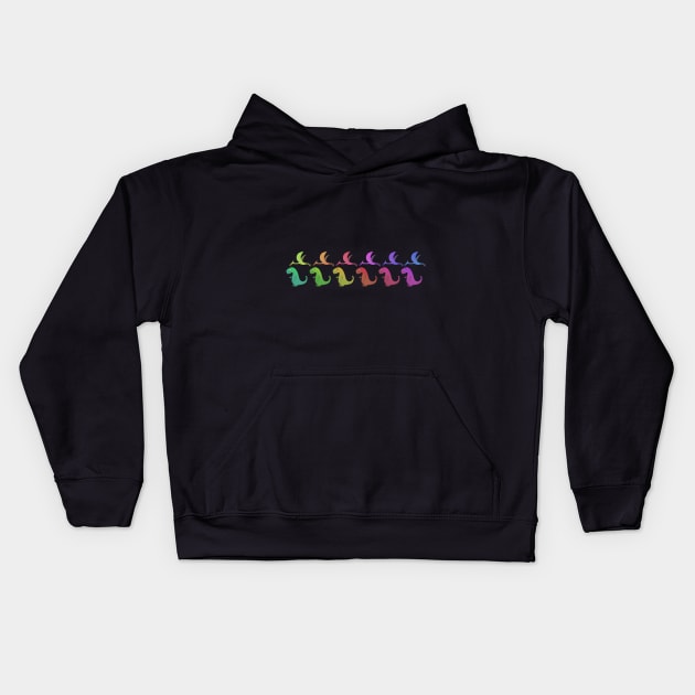 Dinosaur rainbow! Kids Hoodie by Contenebratio